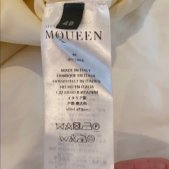 Alexander McQueen Ivory Side Button Dress - Picture 7 of 8